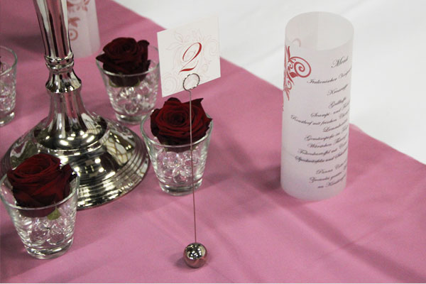 Tischnummern Halter Silber für Hochzeitsdekoration